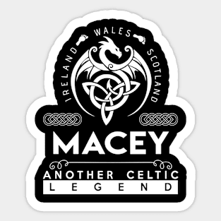 Macey Name T Shirt - Another Celtic Legend Macey Dragon Gift Item Sticker